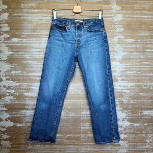 Levi’s Wedgie Straight Ankle Dark Wash Jeans Classic 25” Inseam